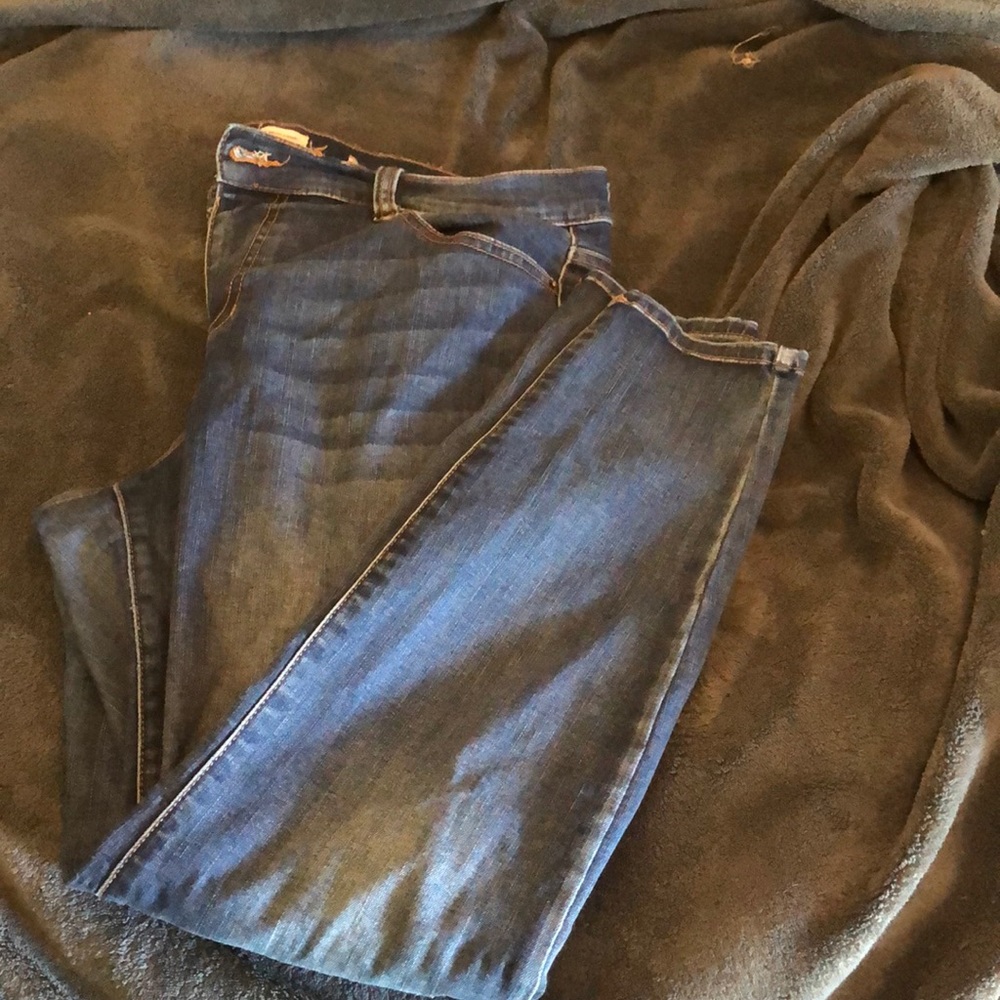 Blue skinny jeans